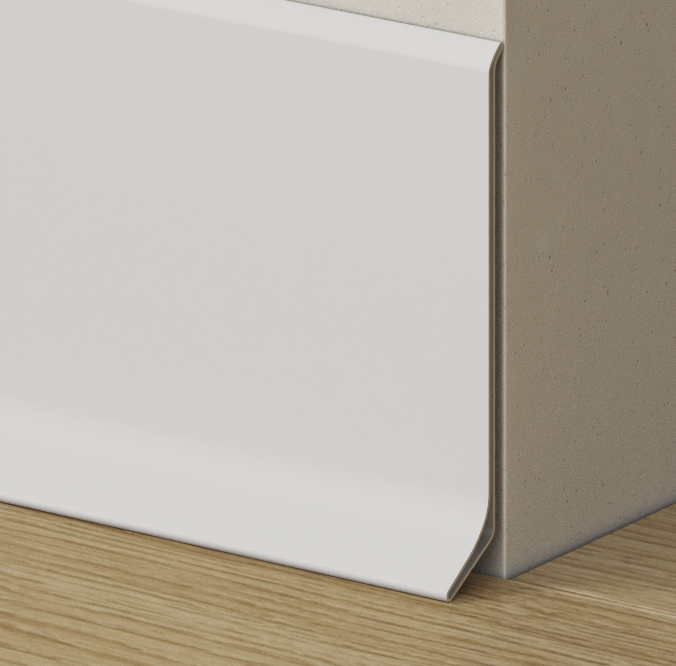 ALUMINIUM SOCKELLEISTEN -  WEISS - 275 CM - LAMELLEN3D