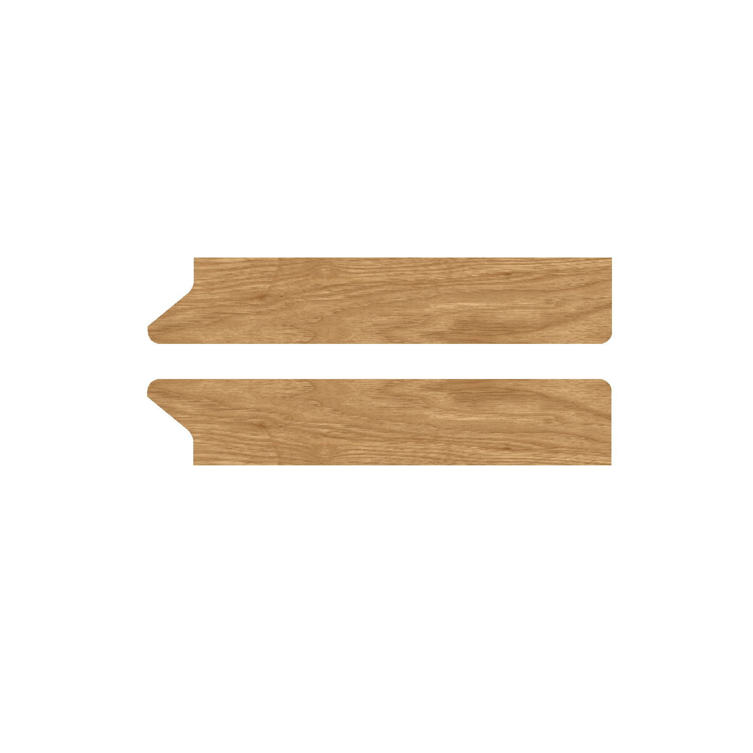 MDF-Sockelleistenkappen – 2er-Set  LAMELLEN3D