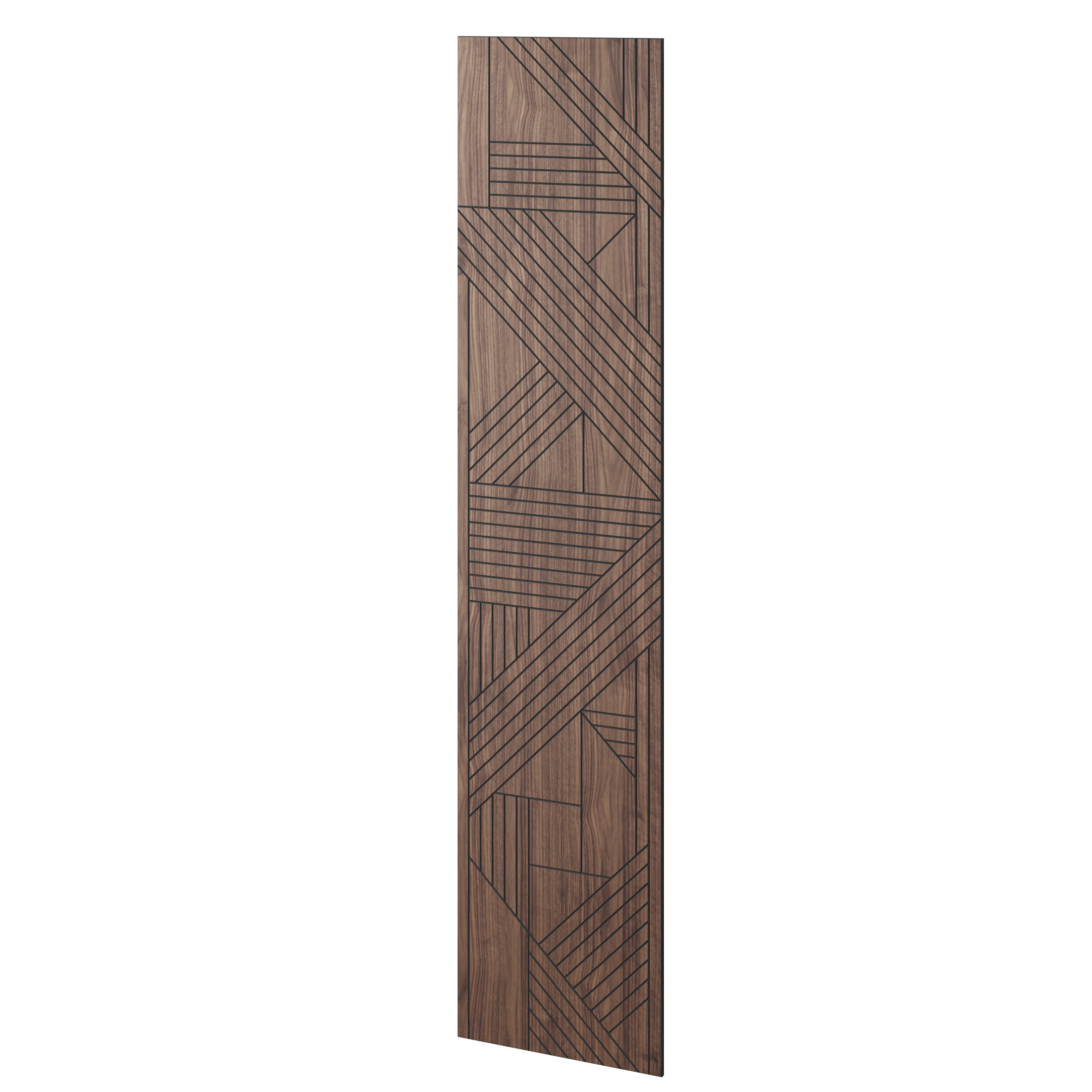 GEFRÄSTES PANEEL - BORMLA - AMERIKANISCHES NUSSBAUMFURNIER - LAMELLEN3D
