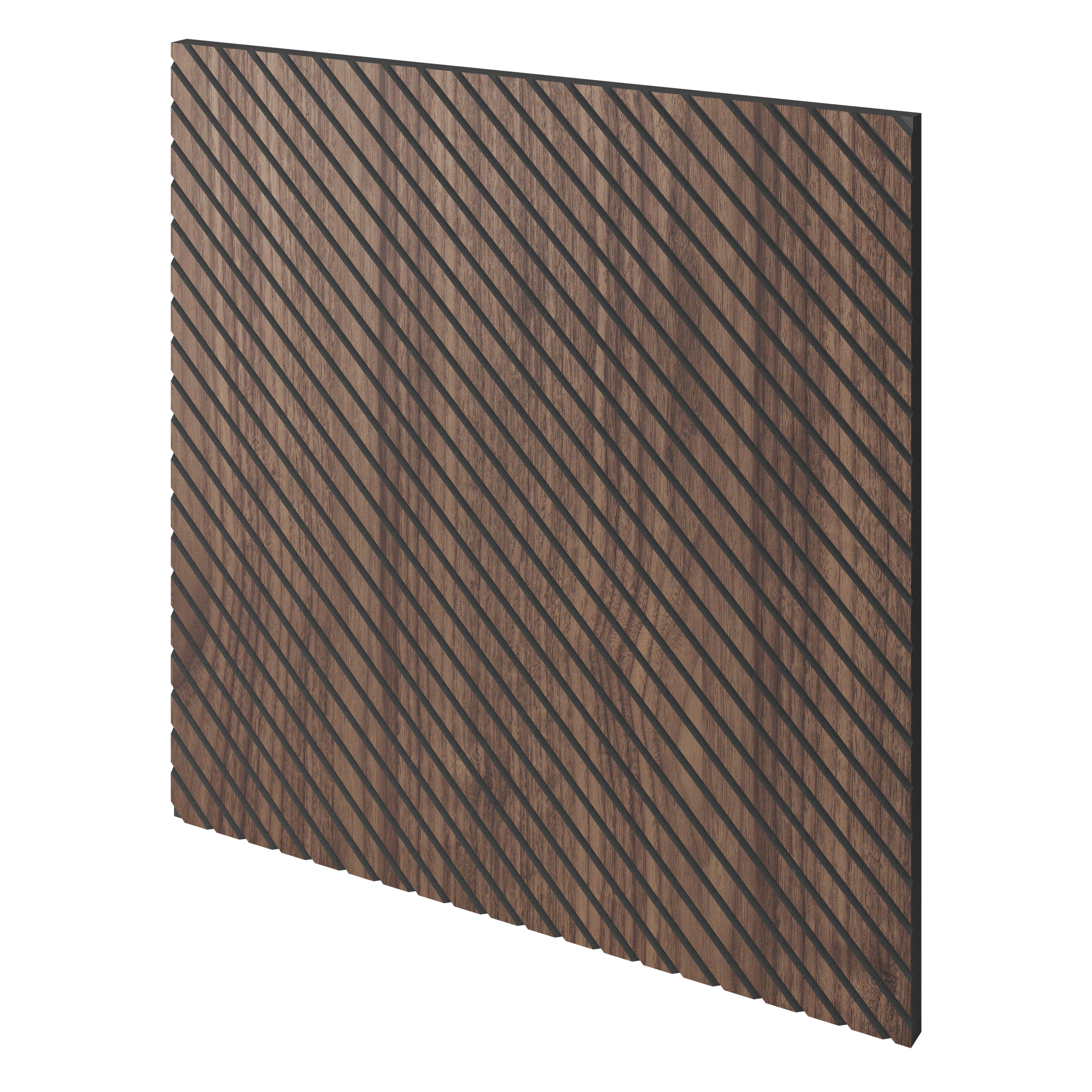 GEFRÄSTES PANEEL - BREKKA - AMERIKANISCHES NUSSBAUMFURNIER - LAMELLEN3D