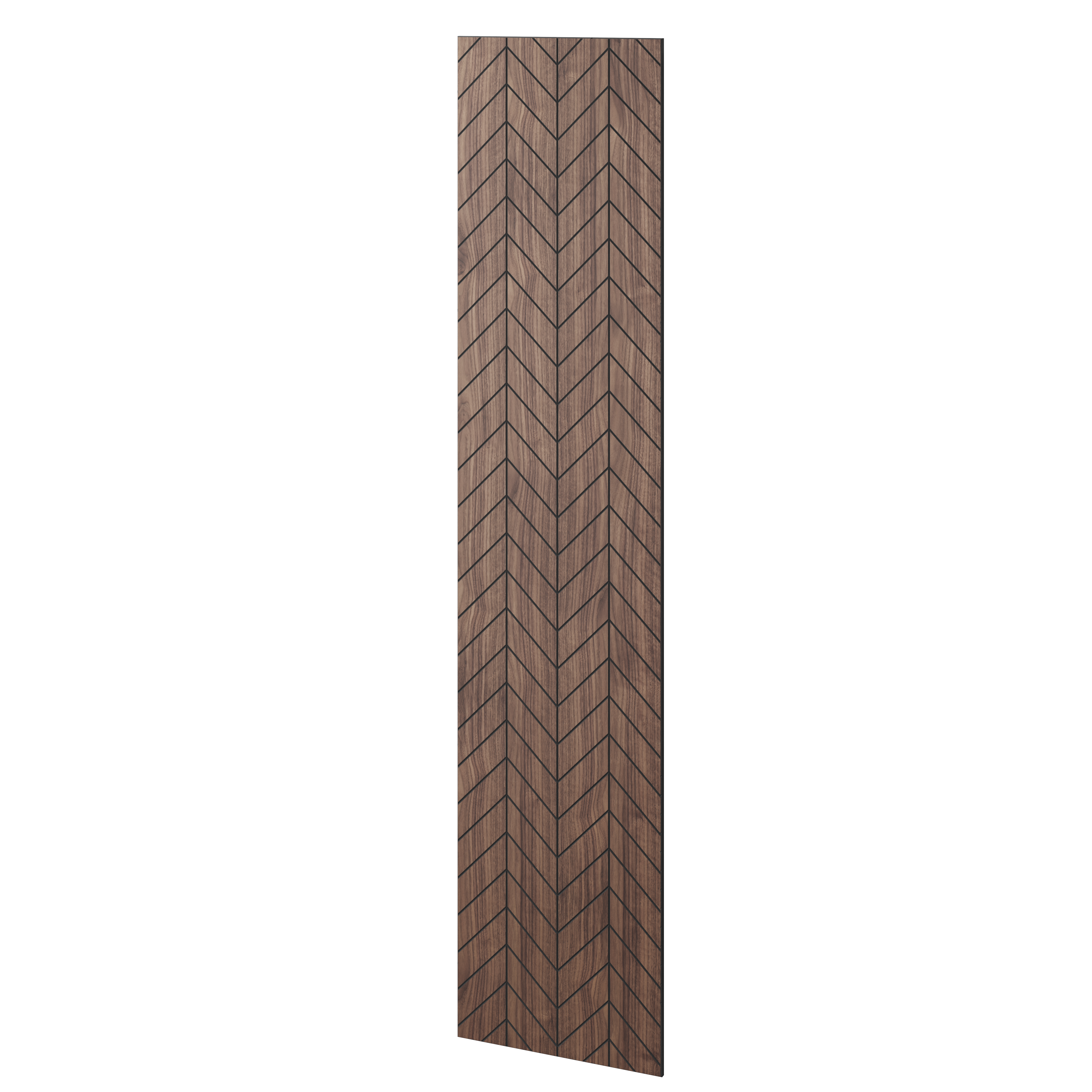 GEFRÄSTES PANEEL - VERSIN - AMERIKANISCHES NUSSBAUMFURNIER - LAMELLEN3D