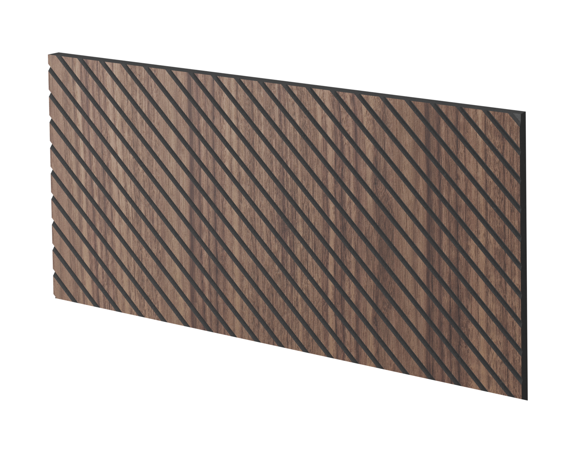 GEFRÄSTES PANEEL - DALEN - AMERIKANISCHES NUSSBAUMFURNIER - LAMELLEN3D