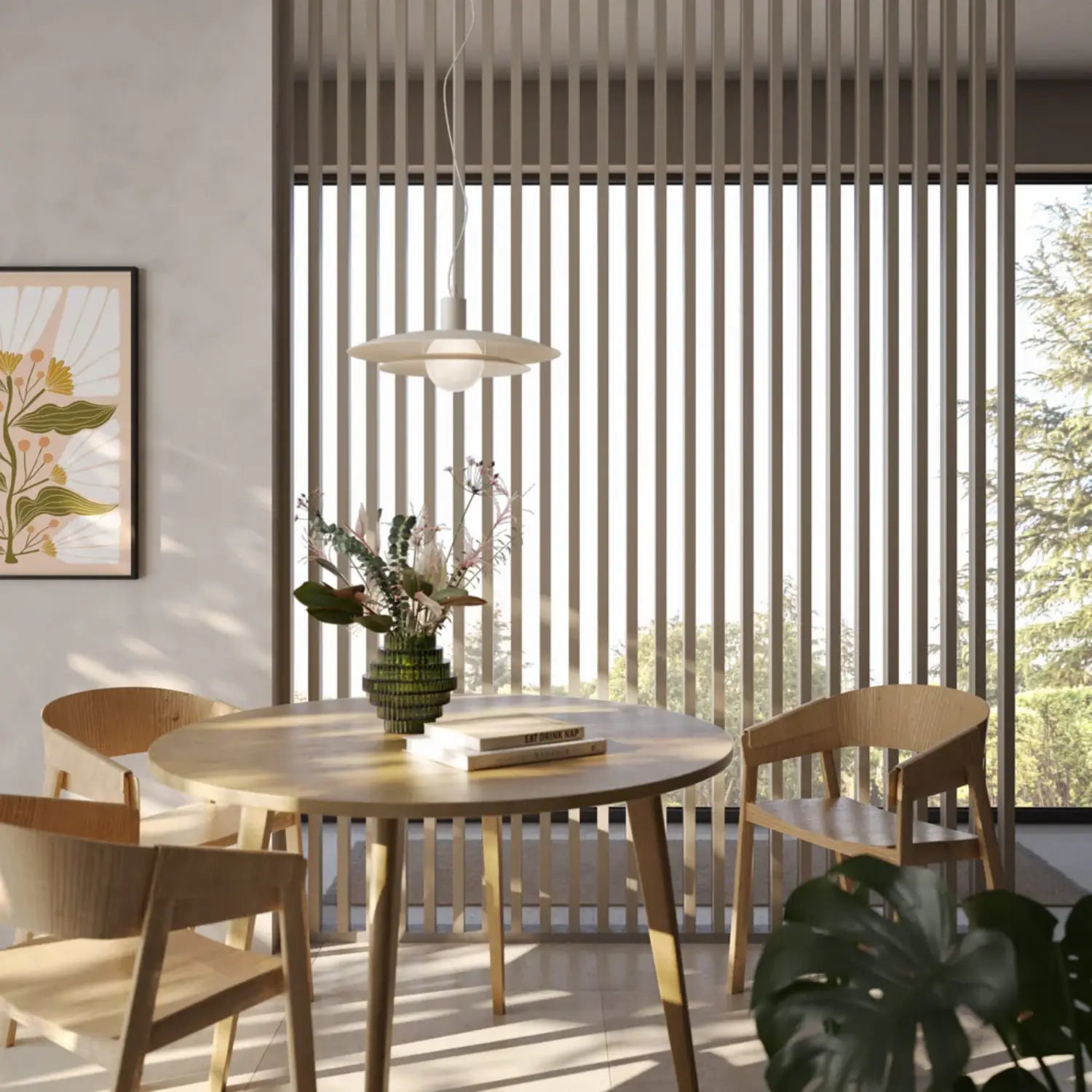 LAMELLEN3D - freistehend - Sandbeige