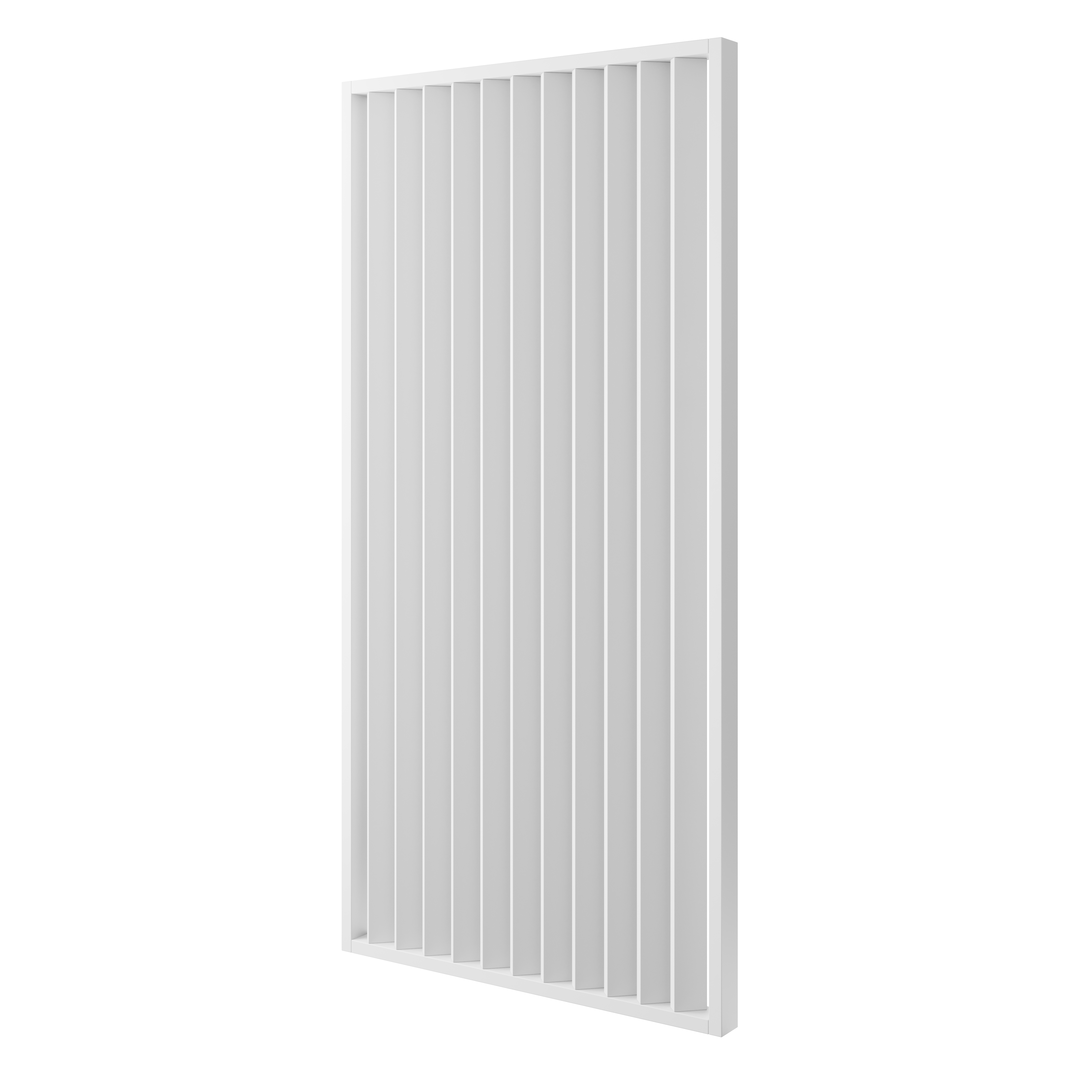 LAMELLENWAND - FERTIGSET - WEISS MATT – DREHBAR MIT MECHANISMUS - LAMELLEN3D