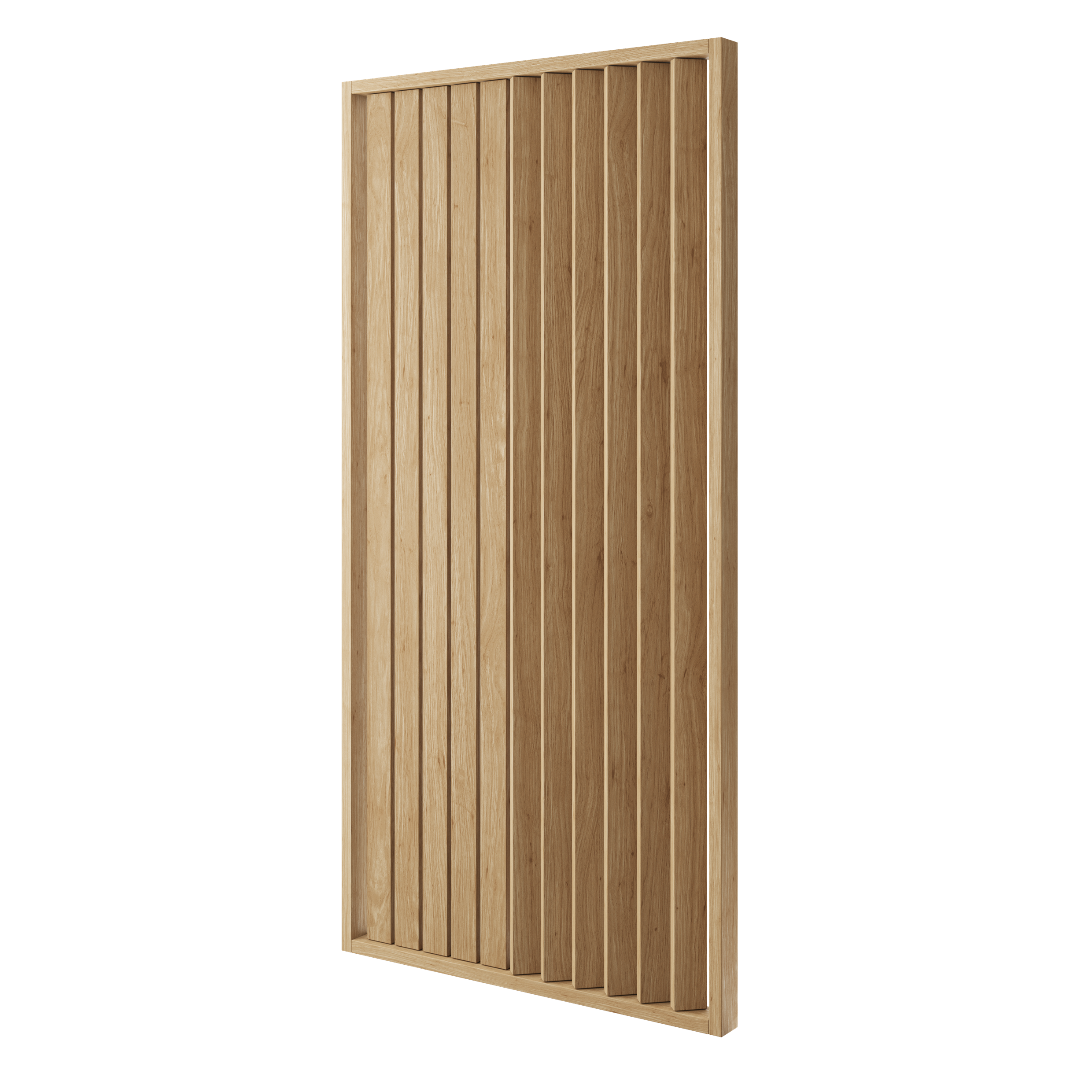 LAMELLENWAND - FERTIGSET - EICHE NATUR  – LAMELLEN3D