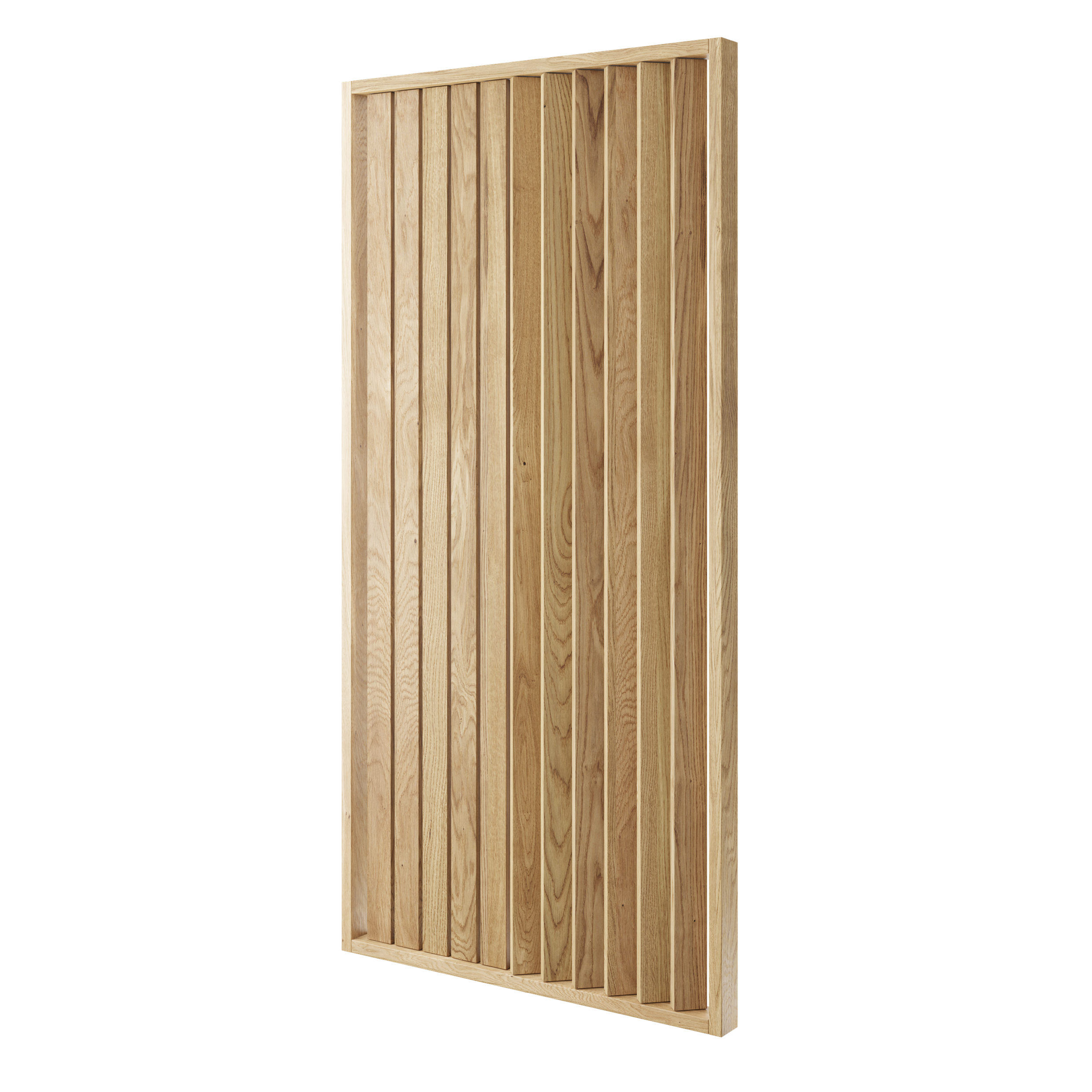 LAMELLENWAND - FERTIGSET - EICHE-FURNIER – DREHBAR MIT MECHANISMUS - LAMELLEN3D