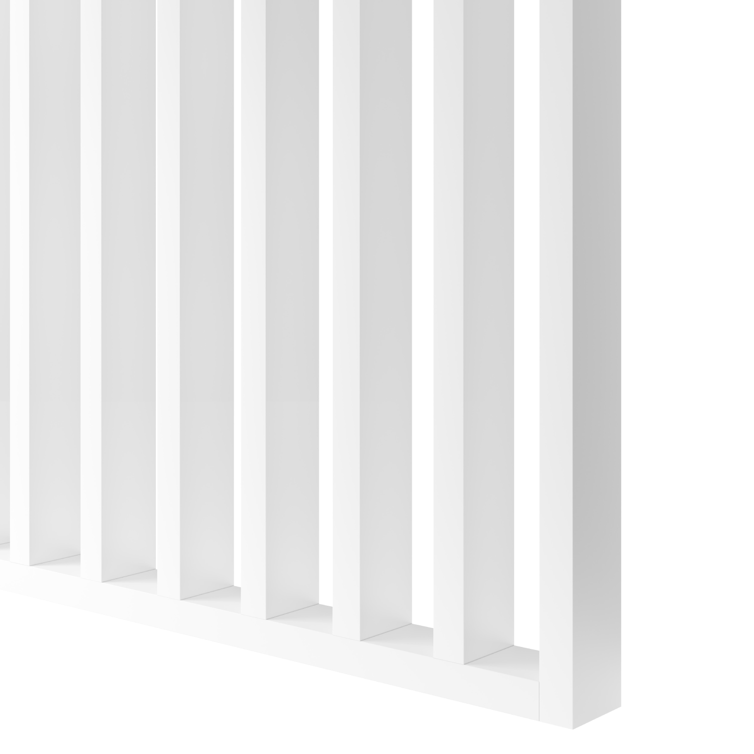 LAMELLENWAND - FERTIGSET - WEIß MATT - LAMELLEN3D