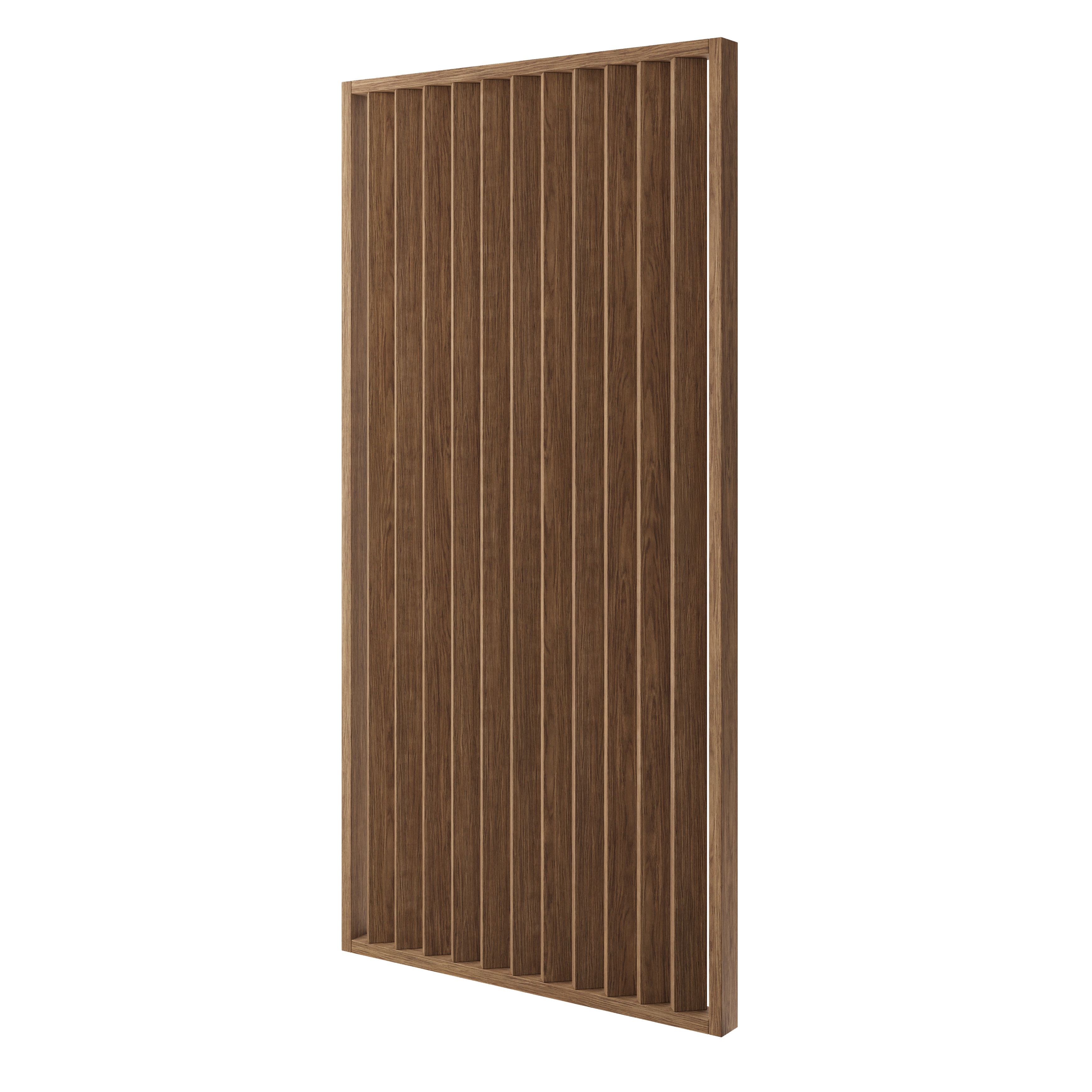 LAMELLENWAND - FERTIGSET - Eiche Casella Braun CPL – Drehbar mit Mechanismus - LAMELLEN3D
