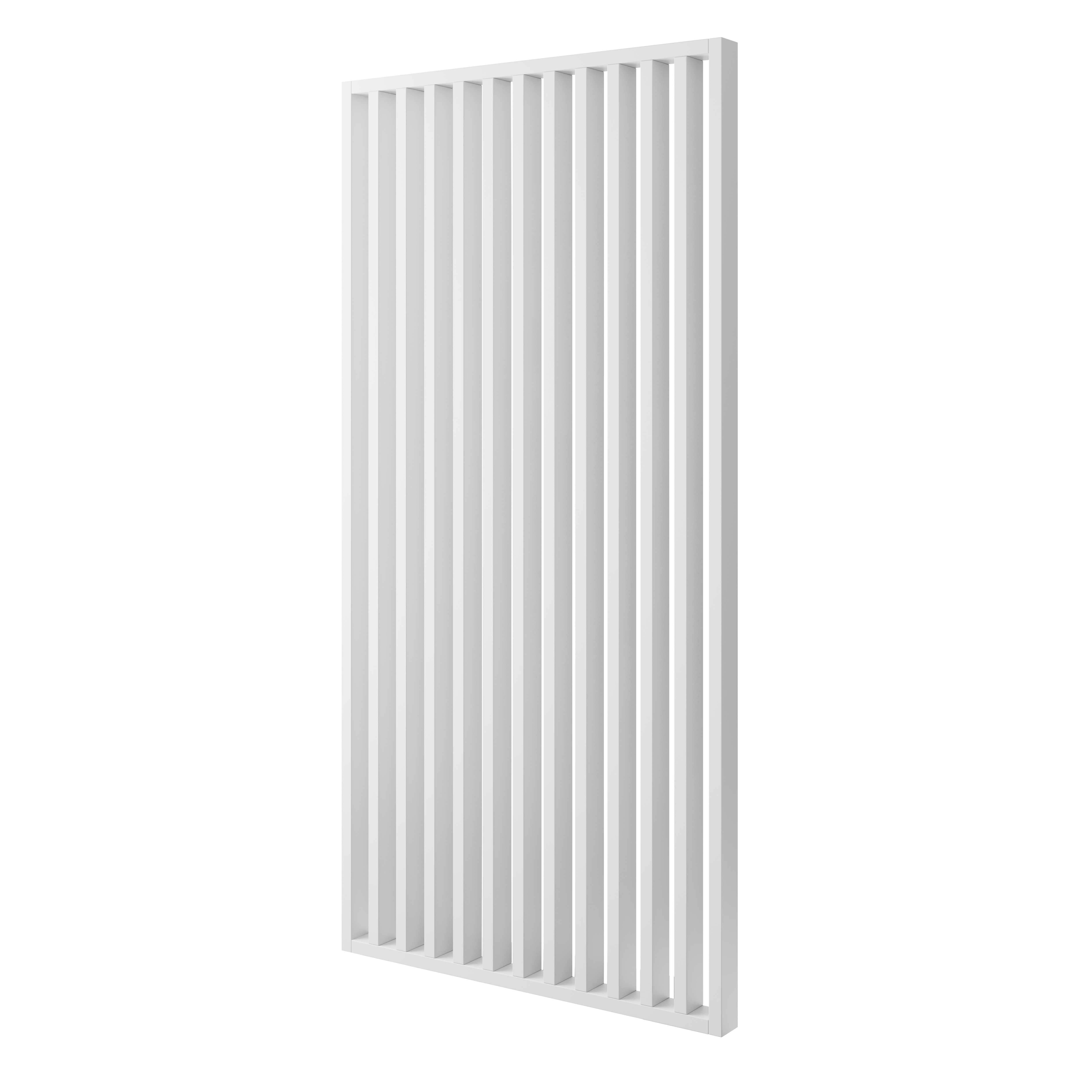 LAMELLENWAND - FERTIGSET - WEISS MATT – DREHBAR MIT MECHANISMUS - LAMELLEN3D