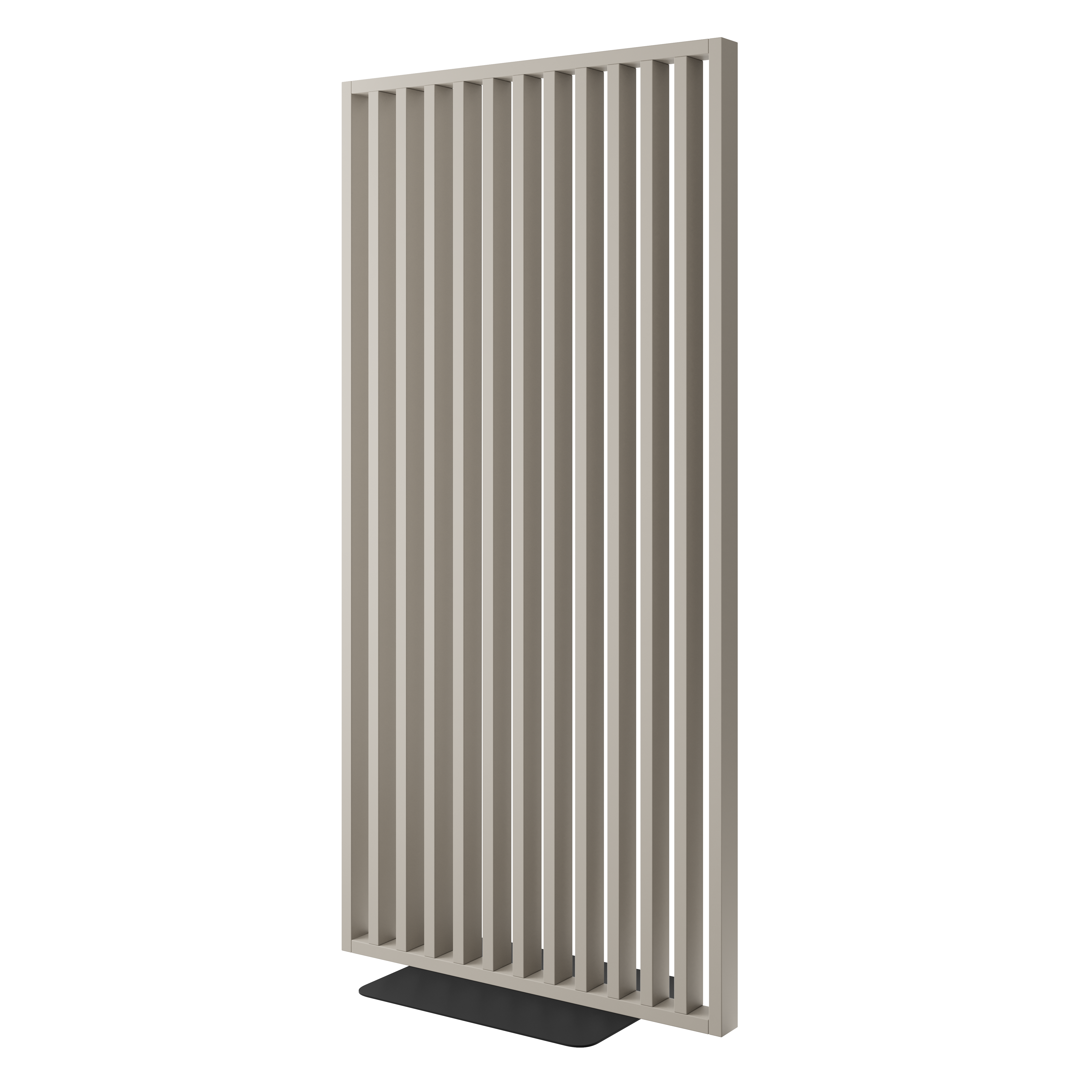TRENNWÄNDE MIT BODENPLATTE - FERTIGSET - SANDBEIGE LAMELLEN3D