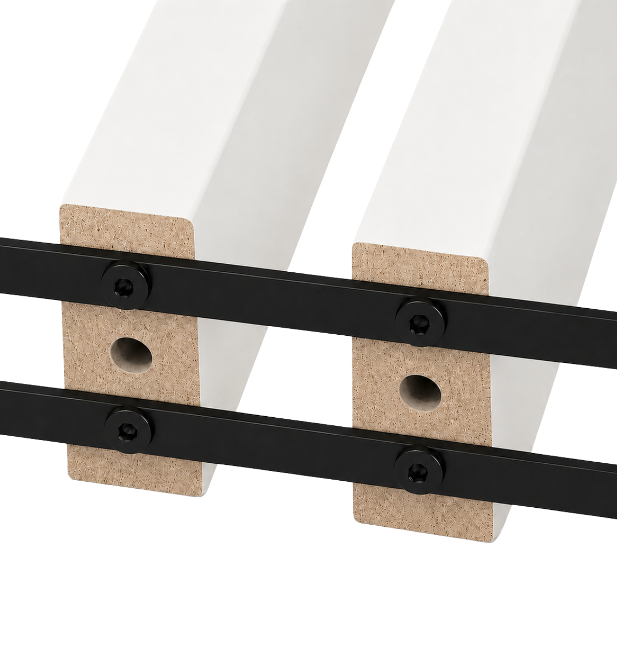 LAMELLENWAND - FERTIGSET - WEISS MATT – DREHBAR MIT MECHANISMUS - LAMELLEN3D