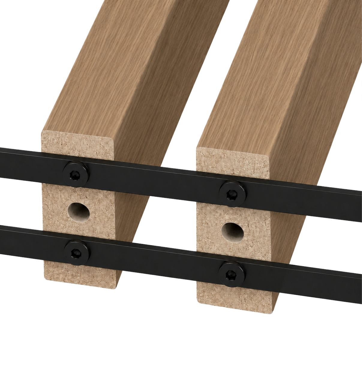 LAMELLENWAND - FERTIGSET - Eiche Casella Braun CPL – Drehbar mit Mechanismus - LAMELLEN3D