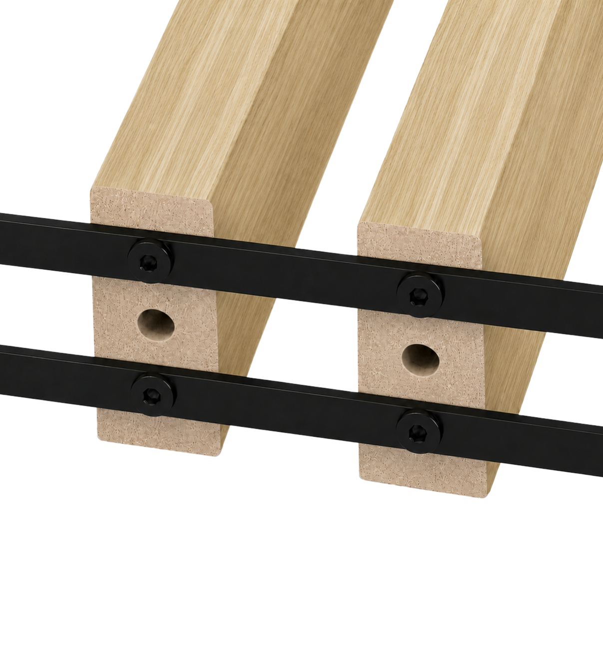 LAMELLENWAND - FERTIGSET - SONOMA-EICHE – DREHSTUHL MIT MECHANISMUS - LAMELLEN3D