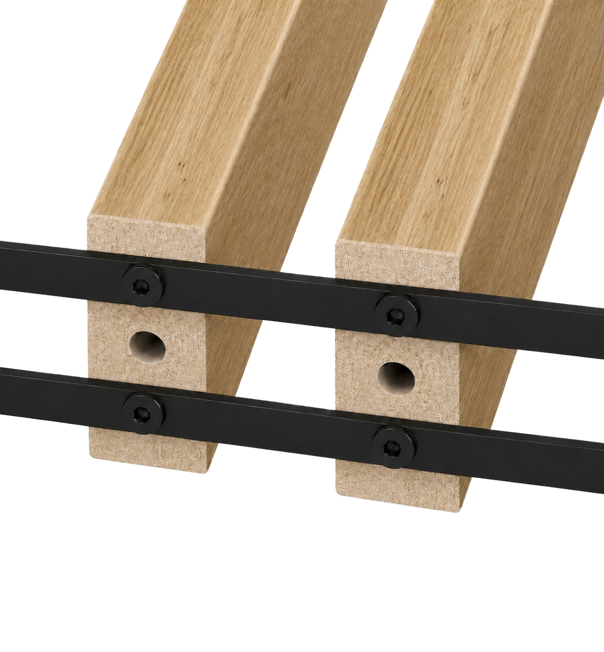 LAMELLENWAND - FERTIGSET - EICHE-FURNIER – DREHBAR MIT MECHANISMUS - LAMELLEN3D