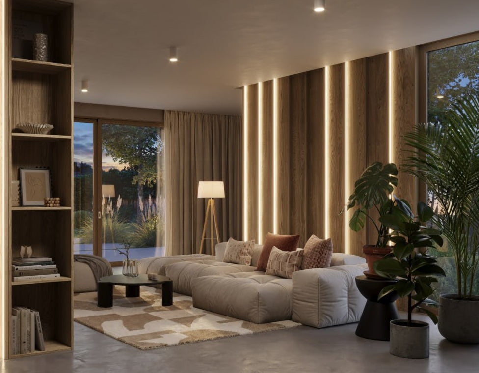 LAMELLEN LED AUF FURNIERTER MDF-PLATTE – EICHENFURNIER LAMELLEN3D